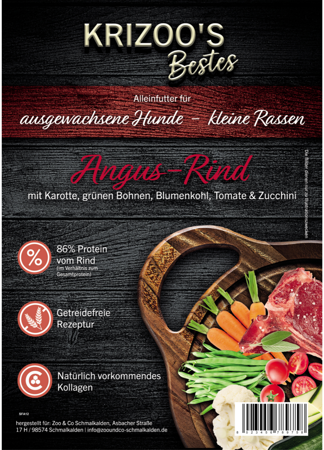 Krizoo's Bestes -Angus Rind - adult für kleine Rassen