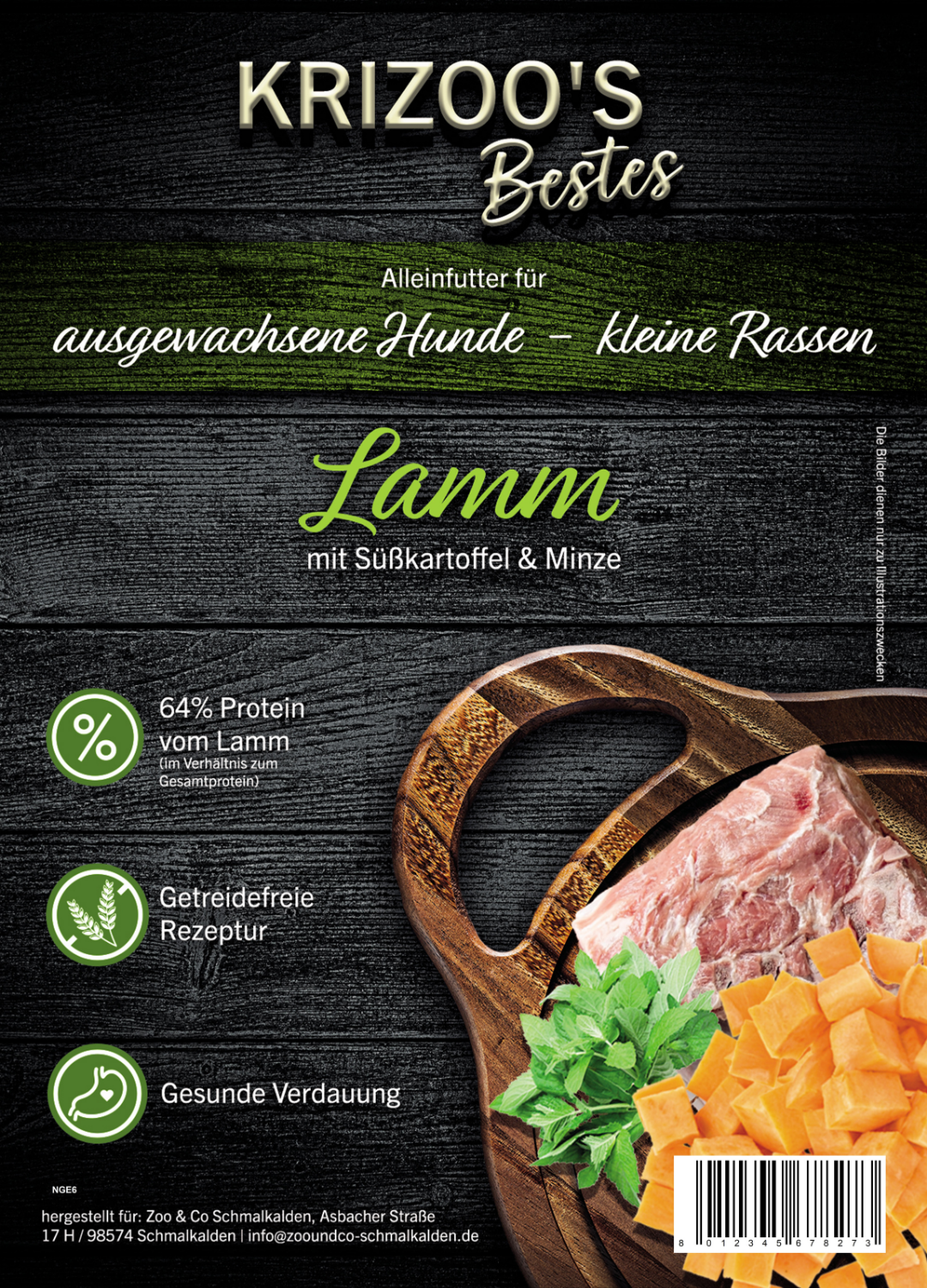 Krizoo's Bestes -Lamm - adult für kleine Rassen