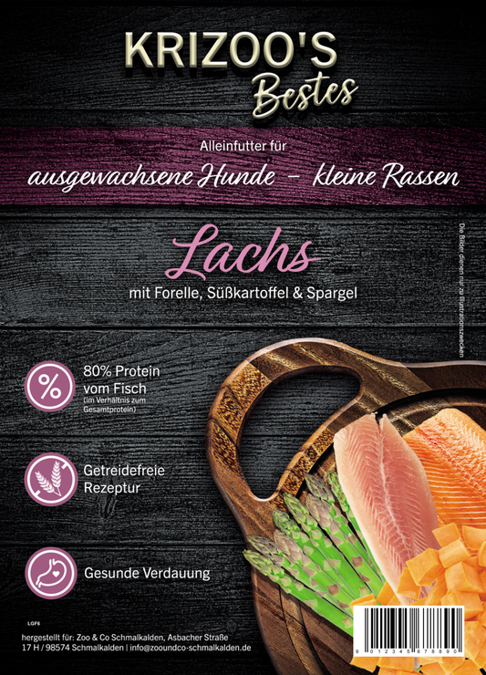 Krizoo's Bestes -Lachs - adult für kleine Rassen